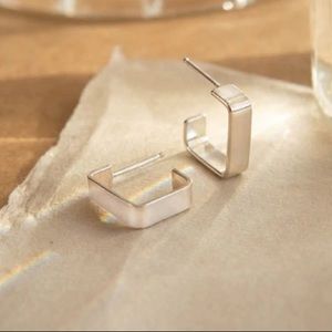 Sterling Silver Square Hoops